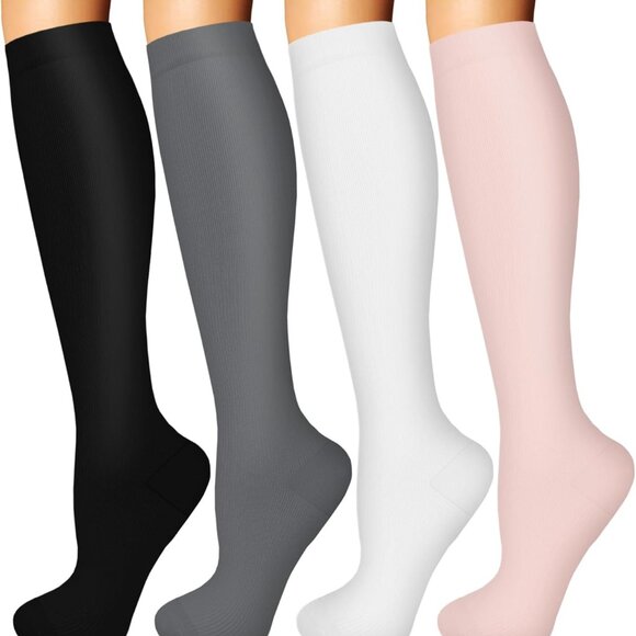 Jewelry - 4 Pairs Compression Socks for Women Circulation-Best Support for Nurses,Running,